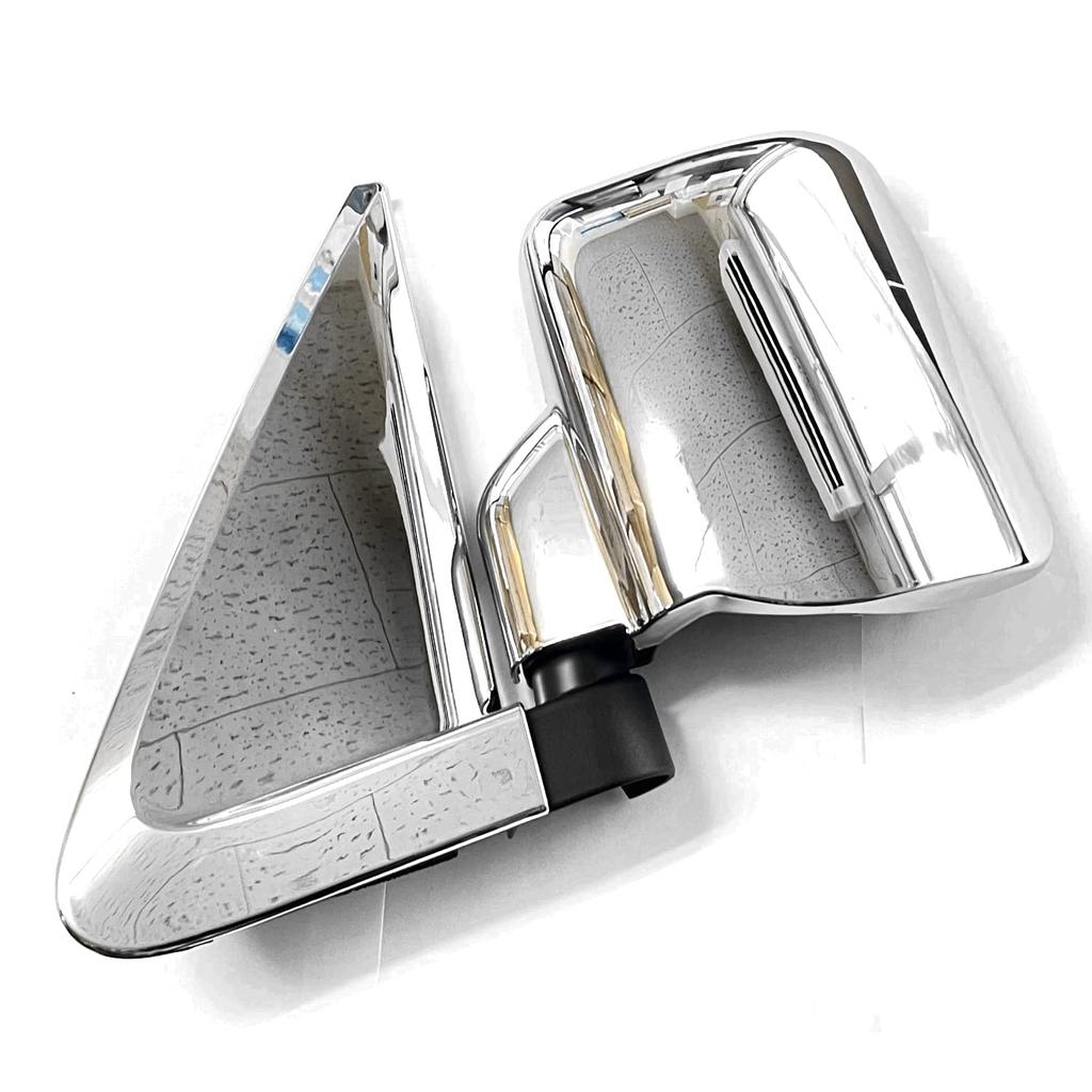 CGP Door Mirror Covers with Base Covers, Adhesive, Chrome, for S700V, S710V, and Late Model Hijet Trucks (Set of 4, Left and Right, CGP5945-D12-SET)