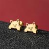 Japanese Small Cat Stud Earrings for Women – Cute Korean Style Animal Accessories