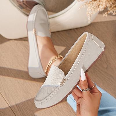 Scarpe Basse da Donna Lusso Decorate Mocassini in Ecopelle Scarpe da Barchetta Designer Moda Slip-on Sexy Eleganti Comode Scarpe Basse Casual