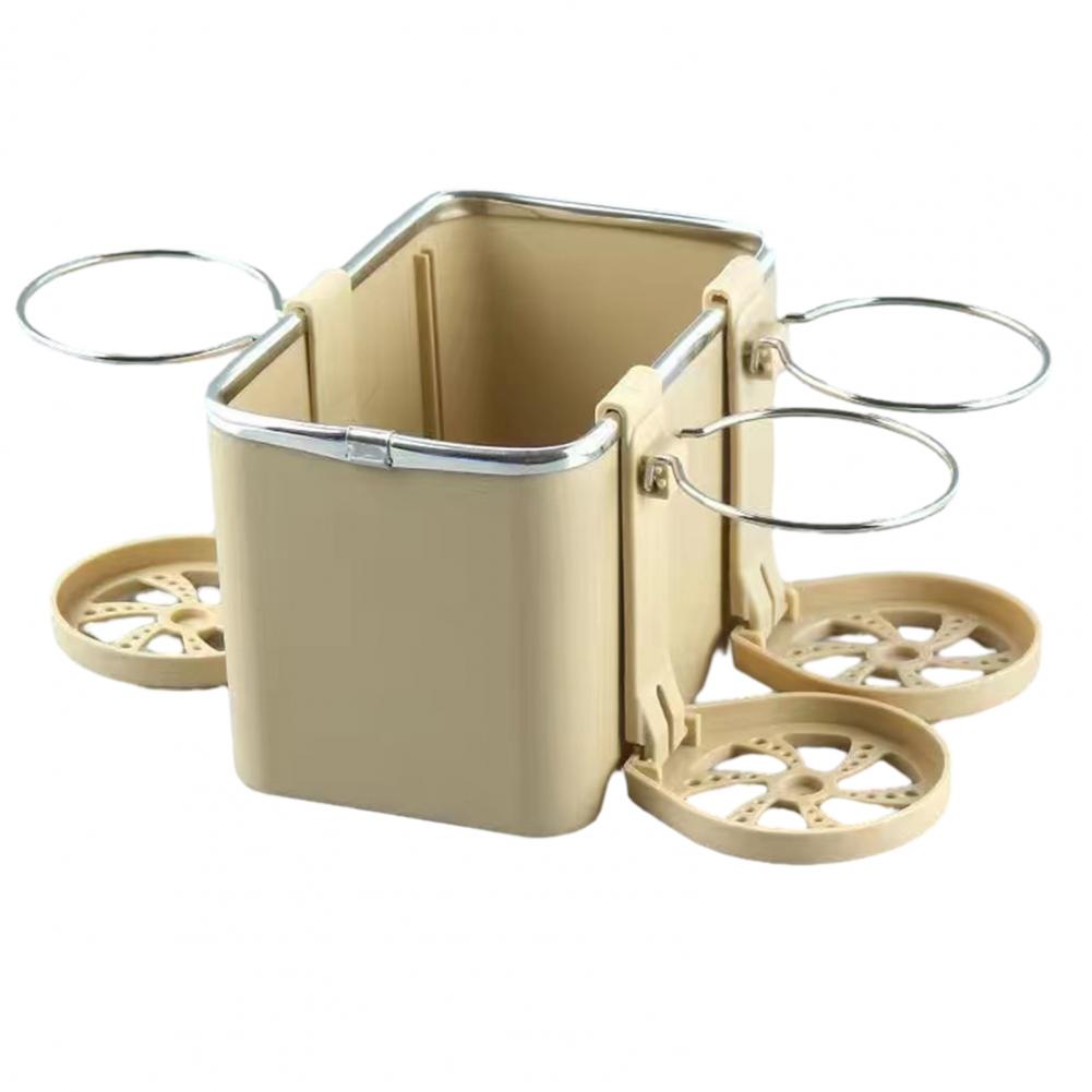 

Back Row Car Accessories Versatile Car Organizer 3-fold Cup Holder Tissue Box Storage Solution for Back Row Multifunctional