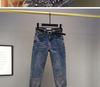2026 Sommer Strass High Waist Schlankmachende Straight Leg Jeans für Damen
