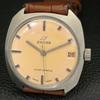 VINTAGE ENICAR STAR JEWELS HAND-WINDING SWISS MENS BEIGE DIAL WATCH A700137-5 R201-a700137