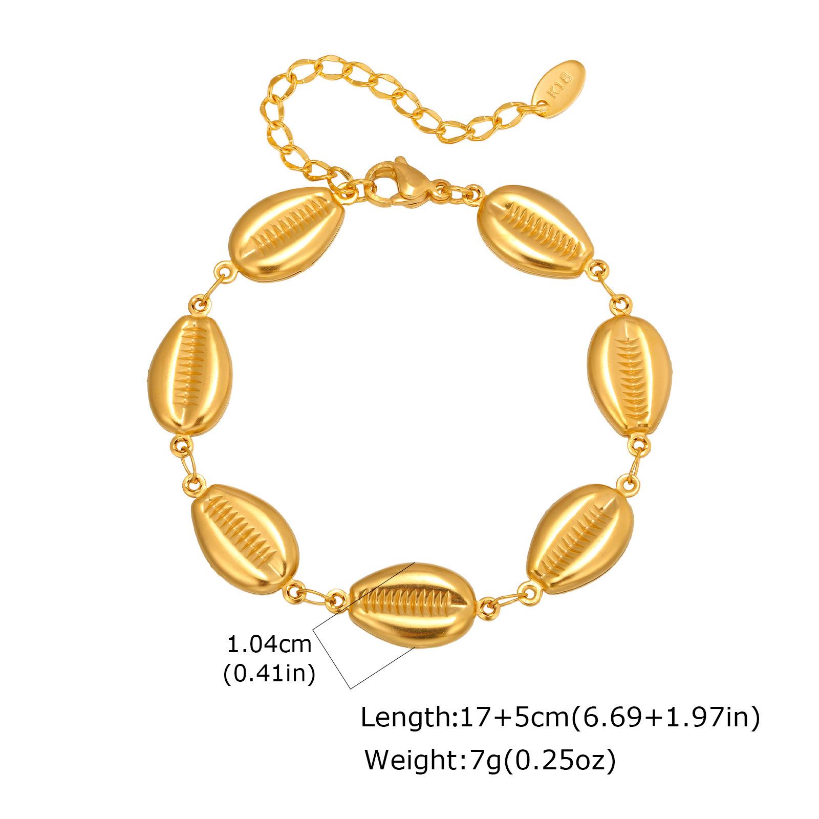 Stainless Steel Hollow Conch Bracelet, Women S Personality Exaggerated Creative Br-2722 золотой