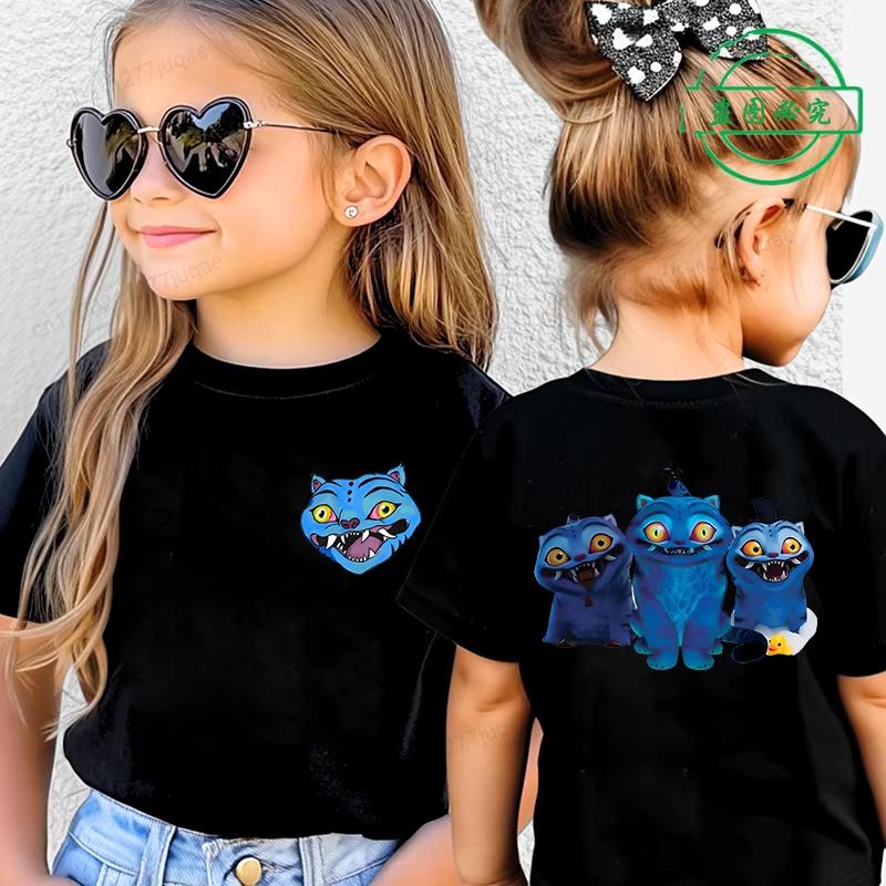 T-Shirts Mädchen Kinderbekleidung Oberteil Cartoon-Druck Kurzarm Kleidung Mode Mädchen T-Shirt Kinder T-Shirt