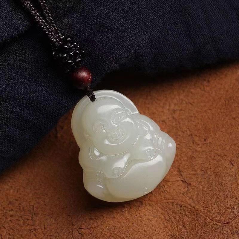 Přívěsek Guanyin Smějící se Buddha Pixiu Klidná přezka Náhrdelník pro muže a ženy Páry