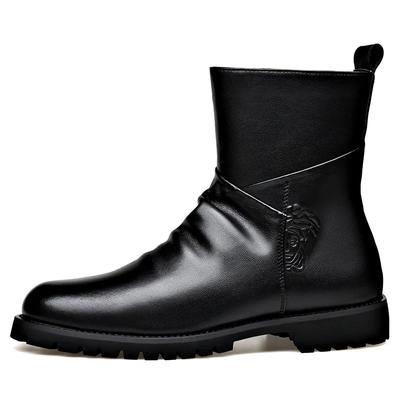 Size 48 Mens Shoes New Designer Ankle Boots for Men Fashion Casual Men Dress Shoes Male Side Zipper Leather Chelsea Boots Botas