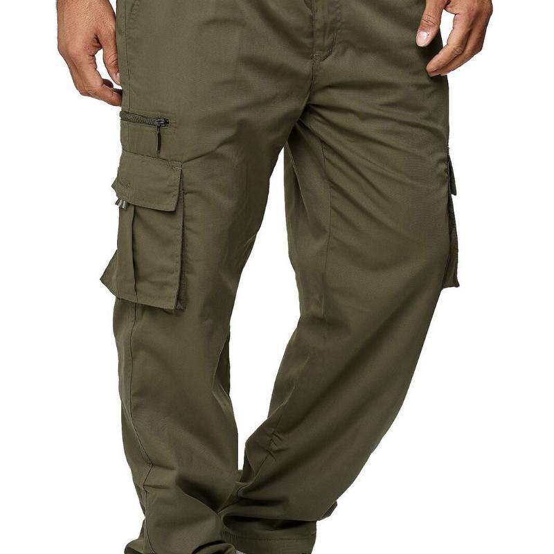 Mens Cargo Trousers Lightweight Elasticated Combat Work Bottoms Pants S-4XL