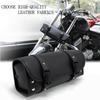 Motorcycle Tools Bag Barrel Shape Motorcycle Front Bag Black Waterproof Saddlebags Motorcycle Riding Bag