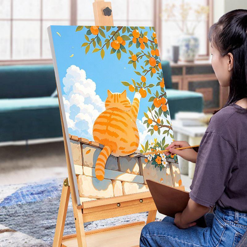 2025 Lucky Prosperity DIY Digital Oil Painting: Cute, Handmade Coloring Experience