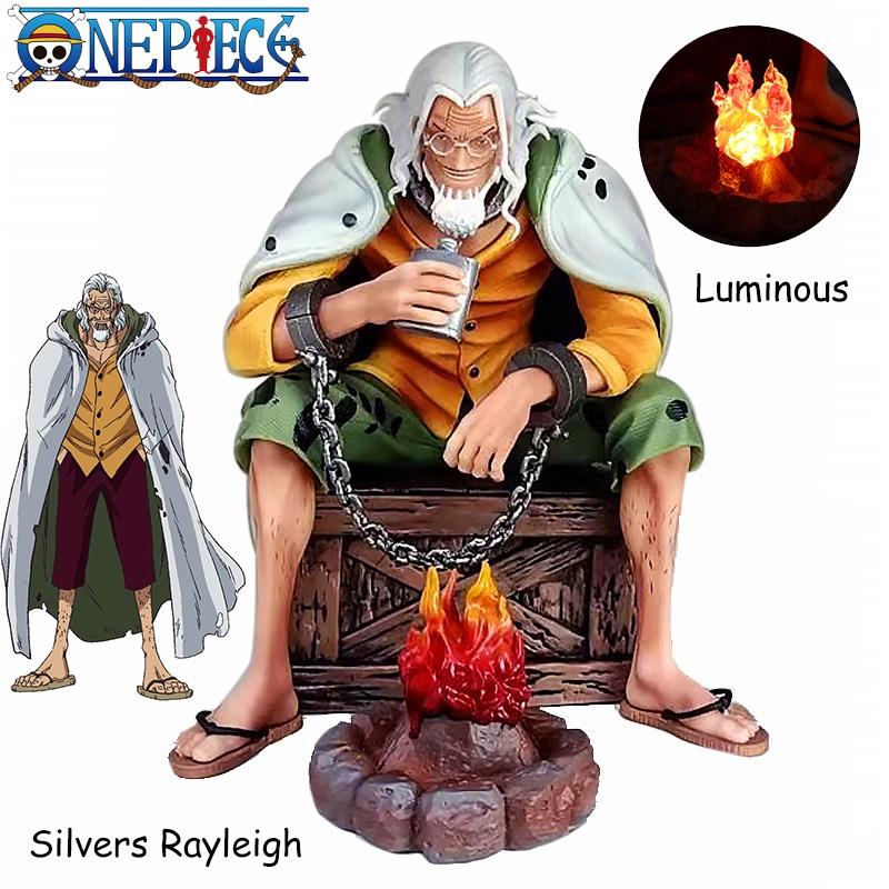 15cm High One Piece Dark King Rayleigh Sitting Pose Pvc Anime Figure Handicraft Wholesale
