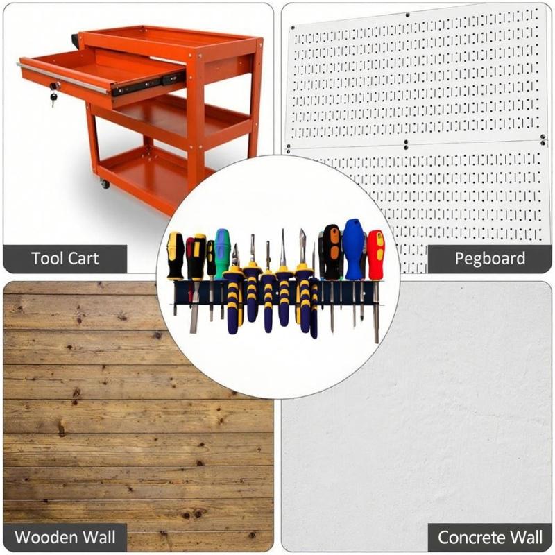 Wall Mounted Hardware Tool Storage For Screw Driver Tool Storage Base Stand Screwdriver Organization Accessories