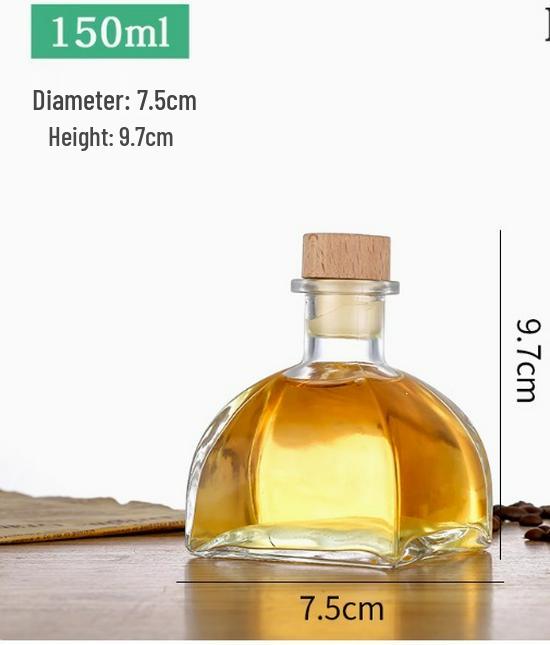150ml Transparent Mini Glass Bottle for Liquor, Cold Brew Coffee, Fruit Wine, and Dispensing, with Sealed Two Ounce Capacity