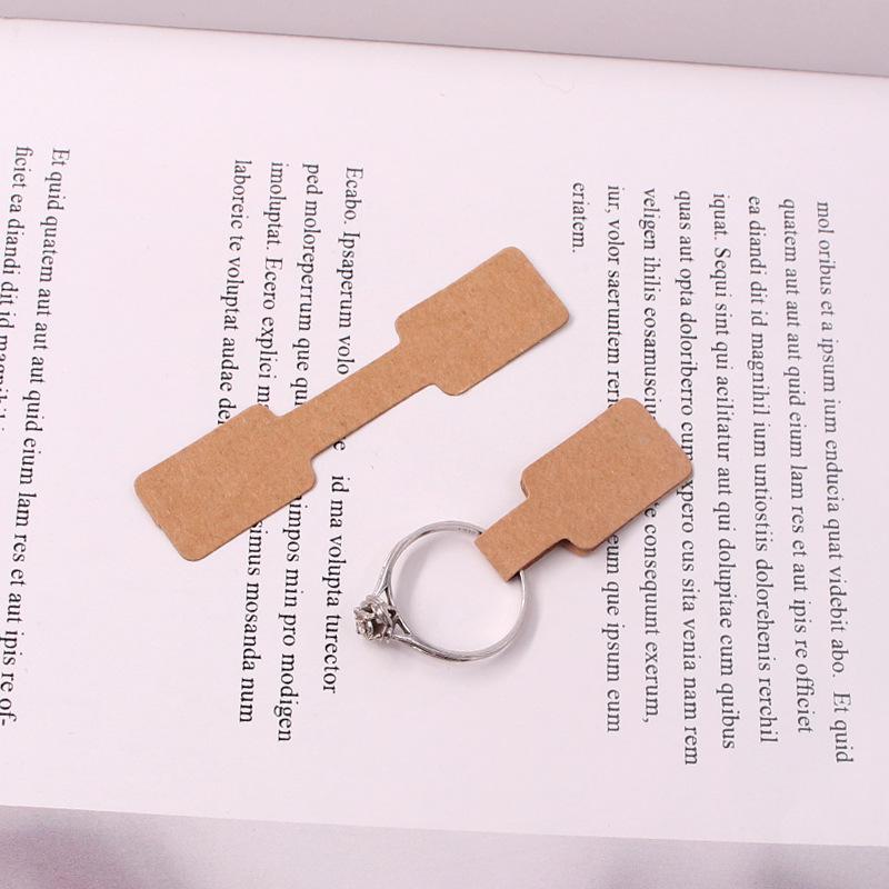 100 Sheets Jewelry Price Tags - Kraft Paper Ring & Bracelet Display Stickers 6*1.2cm [100 sheets]