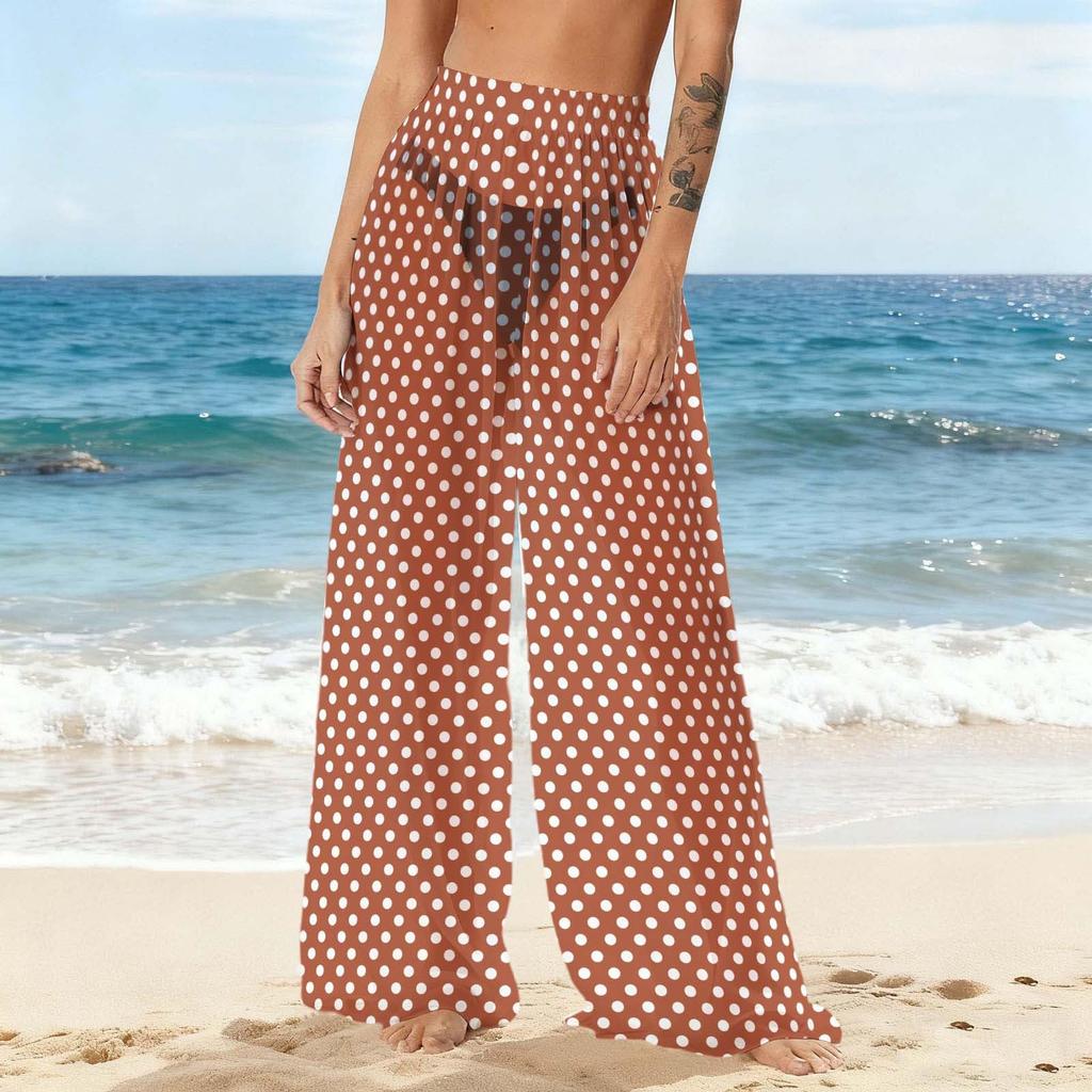 Women's Summer Covering Pants See-Through Mesh Pants Trunks Swimwear Covering Pants Bohemian Beachwear