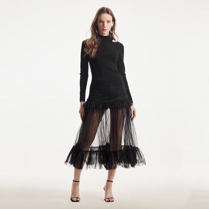 VEROMODA Women's Slim Fit Mock Neck Knit Top