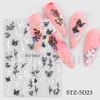 3D Floral Nail Art Stickers: Camellia & Tulip Embossed Adhesive Designs