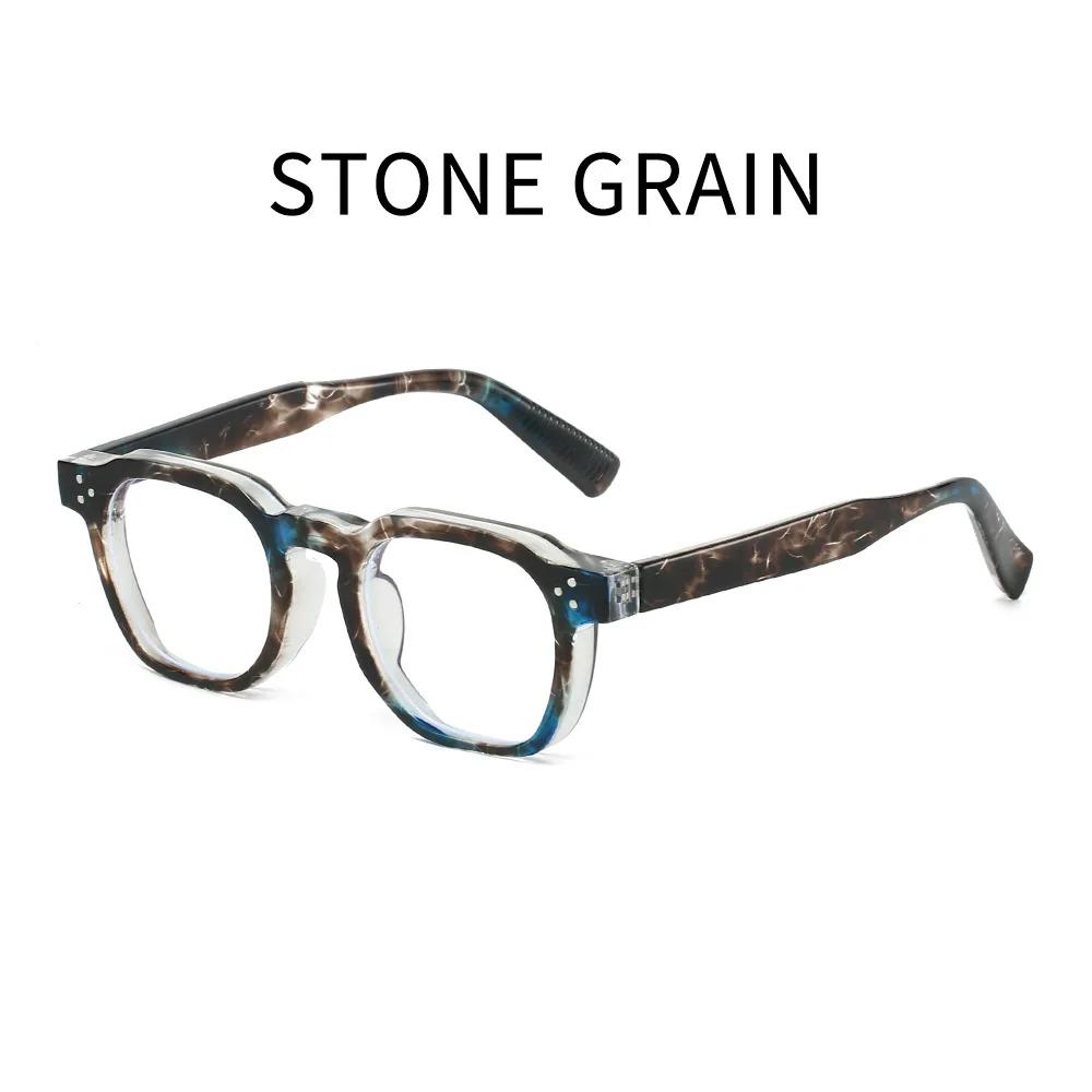 Fashionable Large Frame Presbyopia Glasses Retro Square Frame Senior Sense of Reading Glasses for Men and Women Diopter To +4.0