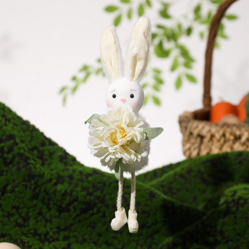 Funny Soft Easter Rabbit Pendant Colorful Cute Rabbit Hanging Ornament Animal Rabbit Figurine Wall Decor