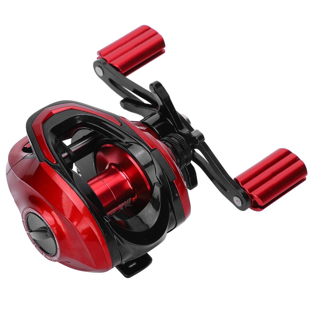Baitcasting Fiskehjul 6 Utväxling Centrifugal Magnetisk Dubbelbroms Haspelrulle 18+1 Kullager(Höger
