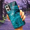 For Oppo Reno7 4G Case Fashion Tempered Glass Moon Star Bumper Cases for Oppo Reno 7 4G Phone Cases CPH2363 Luxury Funda Capa
