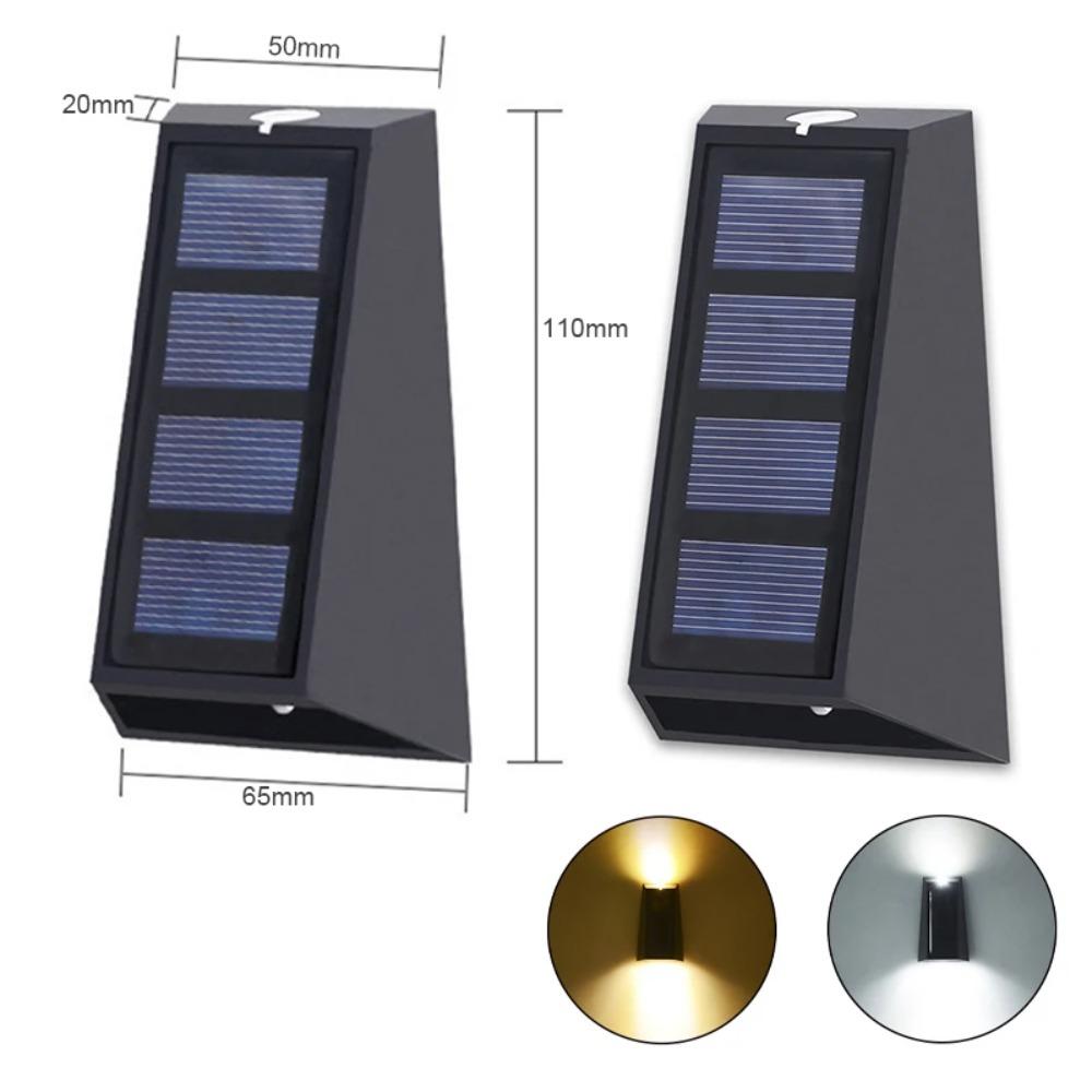 Decoration Solar wall lamp Led solar lights RGB Color Changing Waterproof Wall Lamp Solar Lighting For Walkway Fence Stairs