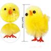 60pcs Easter Fur Chicks Fluffy Chenille Chicks Soft Plush Toys Easter Chicks Figurines 3cm Kids Diy Easter Egg Bonnet Decor Chick Plush