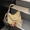 Niche love bag women's bag new fashion pearl handbag texture women's crescent messenger bag