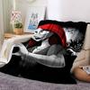 1Pc Christmas Nightmare Before Christmas Blanket Soft Throw Blanket For Home Bedroom Bed Sofa Travel Office Solid Christmas Blanket