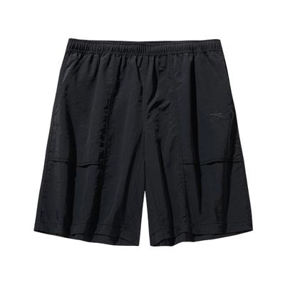Sports Lifestyle Series Solid Color Mid Waist Loose Breathable Versatile Loose Cargo Shorts Men Shorts 952528503-2