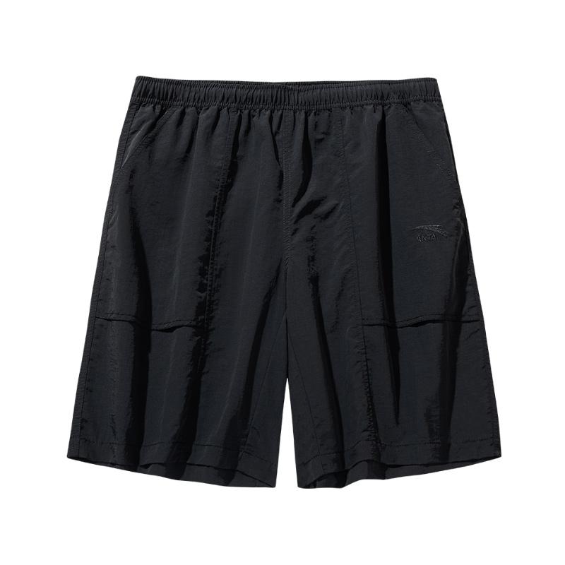 

Anta Sports Lifestyle Series Solid Color Mid Waist Loose Breathable Versatile Loose Cargo Shorts Men shorts 952528503-2 S