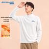 Jeanswest Men's Fleece-Lined Thermal Mock Neck Long Sleeve T-Shirt