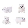 Mini Resin Polar Bear Ornaments 4pcs for Wholesome Creative Art and Decoration Projects