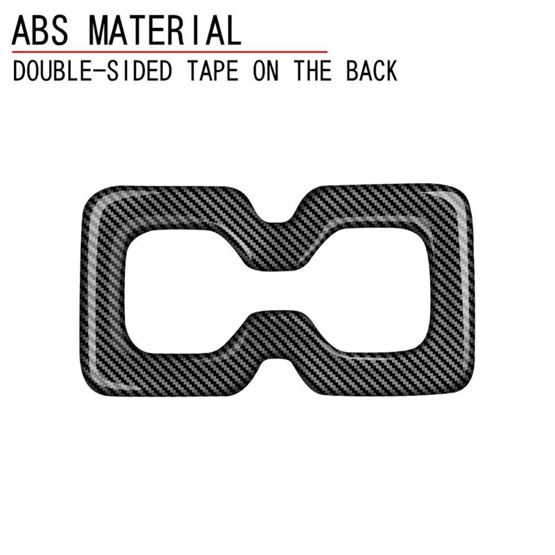 1 Piece Back Seat Water Cup Holder Panel Decoration Trim Frame Car Interior Rear Carbon Fiber For Mitsubishi Outlander