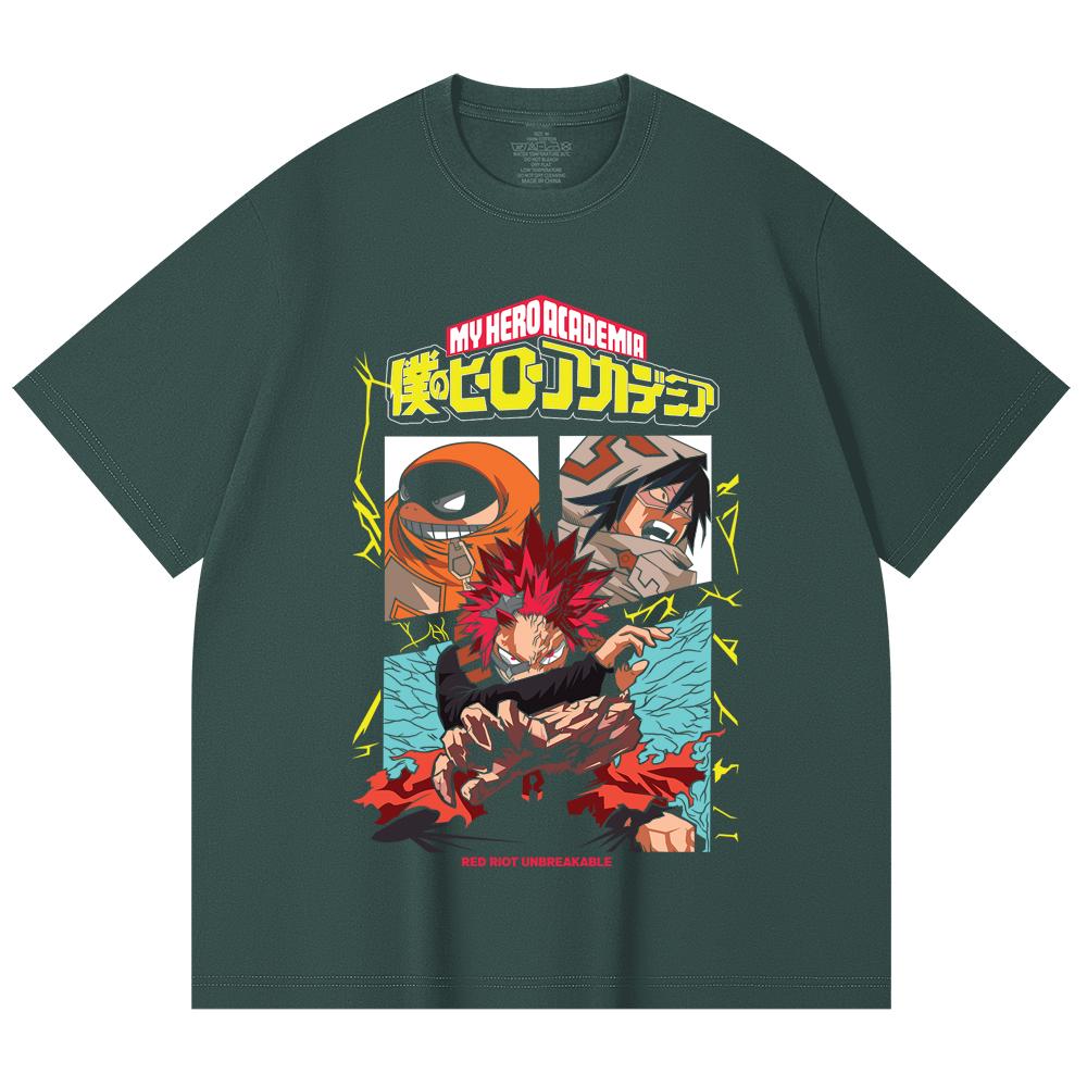 230 Gsm 100% Cotton My Hero Academia V20 Red Riot Print Unisex Heavy Cotton T Shirt