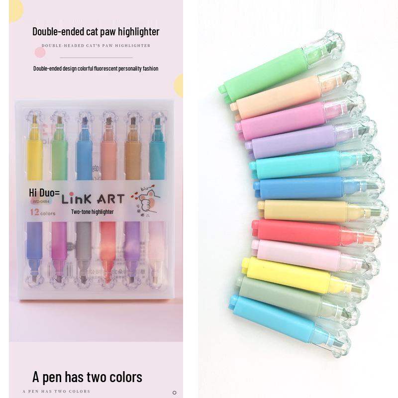6-Color Mini Pill Highlighter & Marker Set