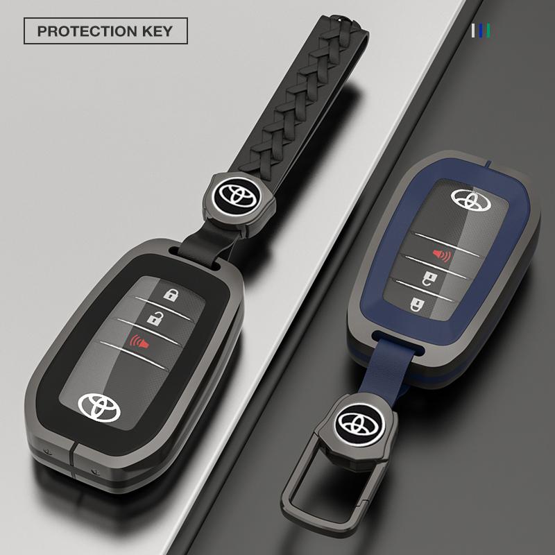 Zinklegierung TPU Auto Fernbedienung Schlüsselhülle Case Zubehör Für Toyota RAV4 Highland Coralla Hilux Fortuner Land Cruiser Camry Crown