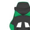 Gaming Chair with Massage Function Black and Green Artificial Leather