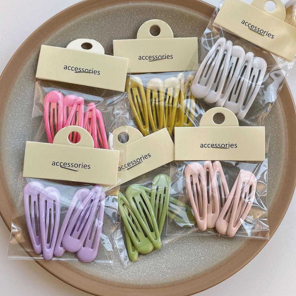 5 pz/set Colore Della Caramella BB Clip di Capelli Rotti Clip Fissa Tornante Copricapo Delle Donne Della Ragazza di Una Parola Clip Laterale Frangia Dei Capelli clip di capelli