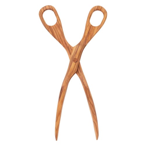 Arteinolivo Olive Wood Scissor Server (Scissor-Shaped Tongs)
