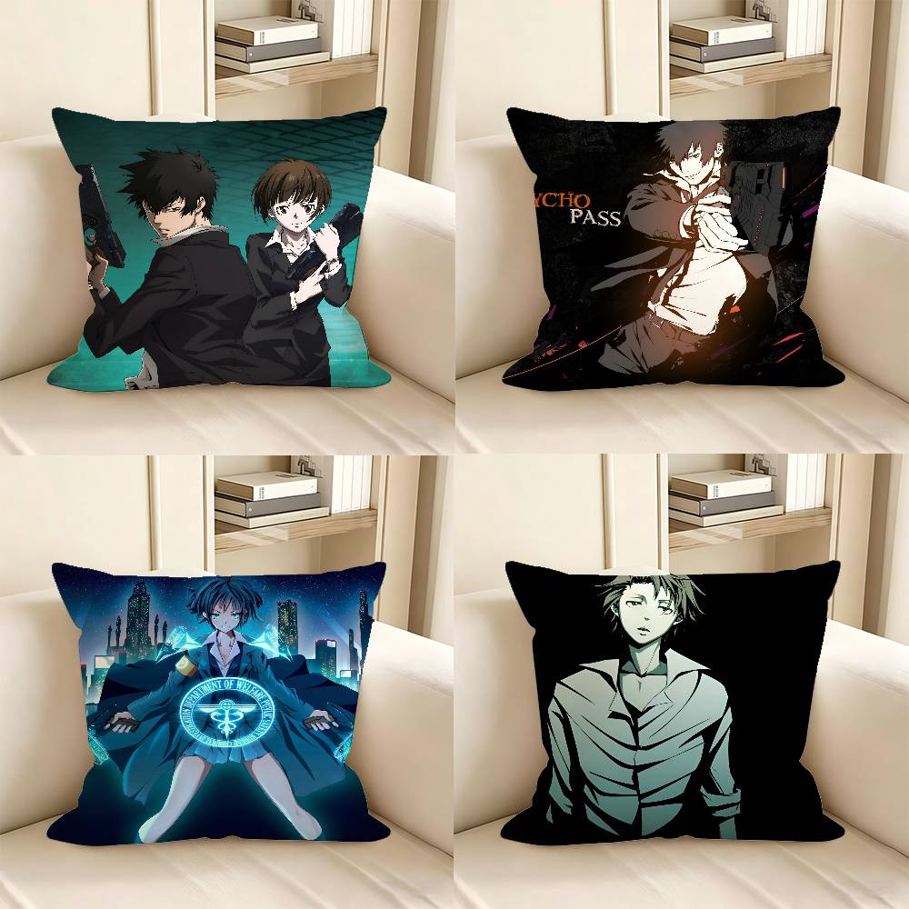 pc Anime PsychoPass Pillow Case Fashion Square Pillowcase Bedroom Sofa Room Ins Decoration Leisure