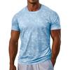Men's Gym Muscle Tee Short Sleeve Round Neck T-Shirt Casual Printed Tee Shirt for Exercise Vacation Streetwear
