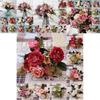 High Realistic Silk Peony And Rose Artificial Bouquet For Bridal And Event Decor