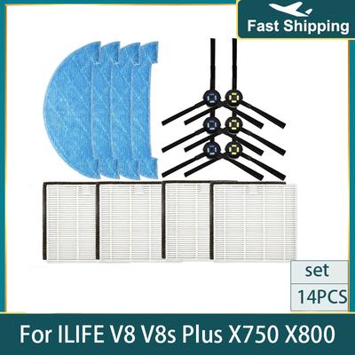 Ersatzteile und Zubehör für iLife Chuwi V8 V8s Plus X750 X800 X785 V80 Max Seitenbürste mit HEPA-Filter und Wischmopp