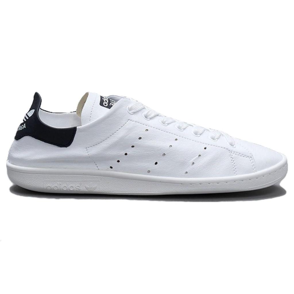 Balenciaga X Adidas Originals Stan Smith Versatile Comfortable Slip Resistant Durable Low Top Sneakers Women Sneakers White Black IF0374