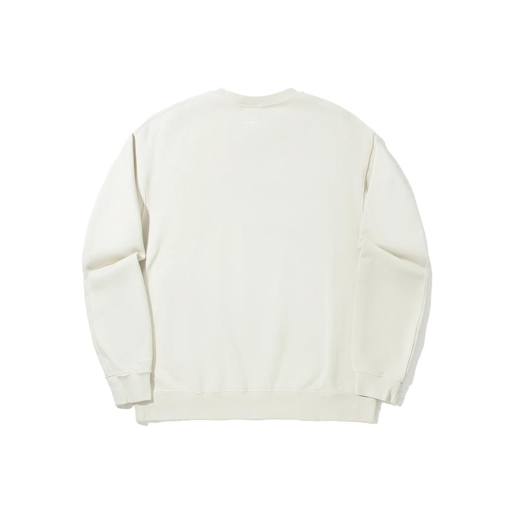 Li Ning Round Neck Pullover Loose Letter Solid Color Comfortable Versatile Long Sleeve Sweatshirt Unisex sweatshirt AWDVH75-1