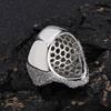 Hip Hop Hit Zircon Cross Ring, Personalized Accessory, Trendy Men's Ring