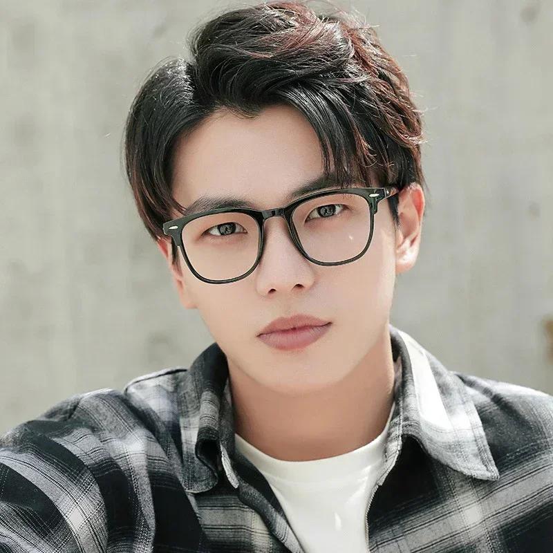 Montura transparente para gafas de ordenador para hombre y mujer, gafas redondas antiluz azul, gafas de bloqueo, gafas ópticas