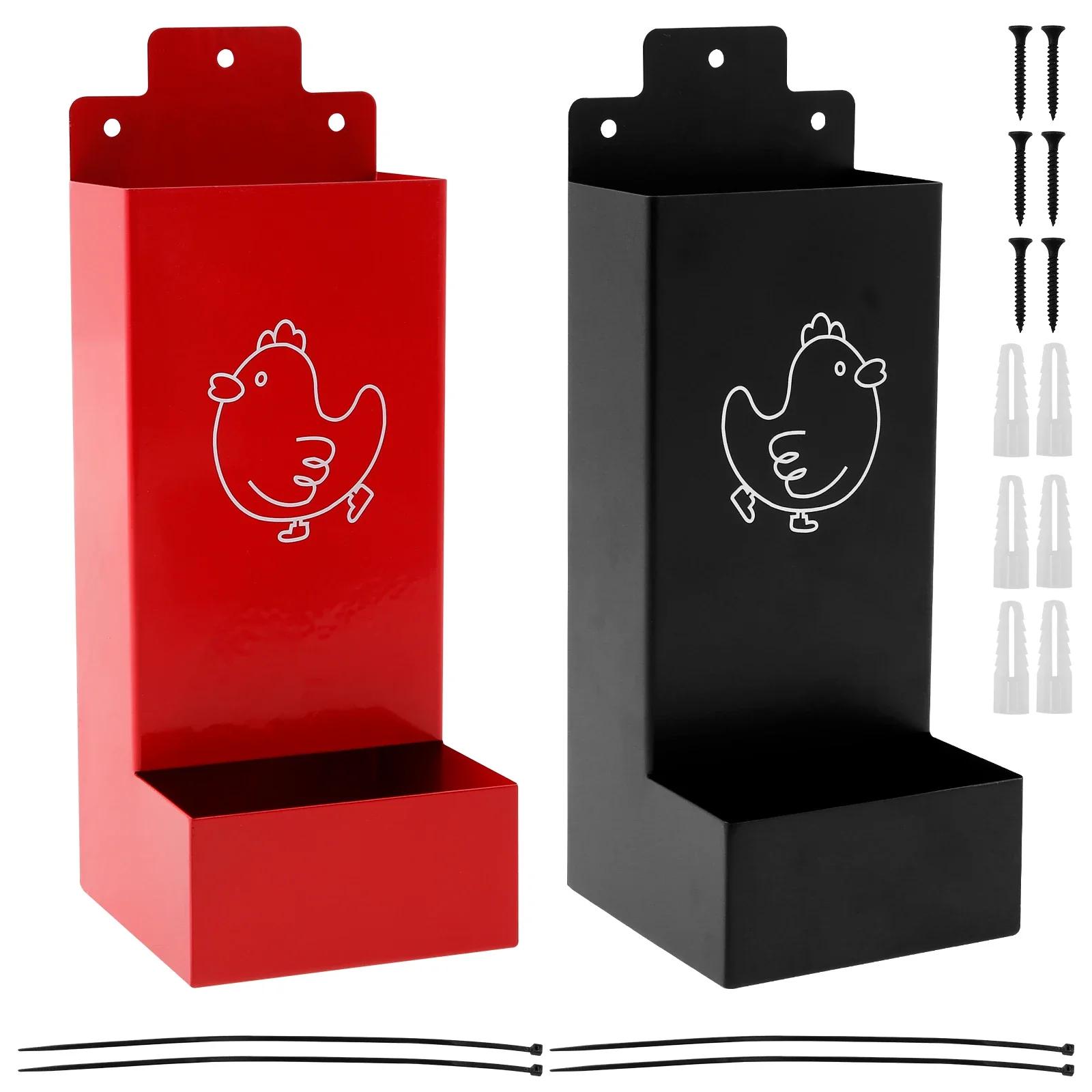 

2 Pcs Hangable Chicken Feeder Oyster Shell Hen Feeder Large Capacity farm Poultry Food Grain Dispenser feeding watering supplies
