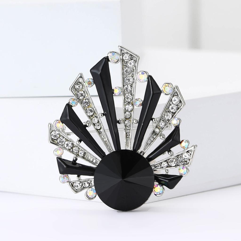 Creative Alloy Rhinestone Shell Modeling Brooch Cartoon Marine Life Men'S And Women'S Clothing Brooch Ornament Pin