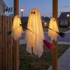 Hanging Ceiling Party Accents 3 Pcs Halloween Ghost Decorations, Spooky with Broom, Outdoor Seasonal Supplies Large Flying White for Tree Porch